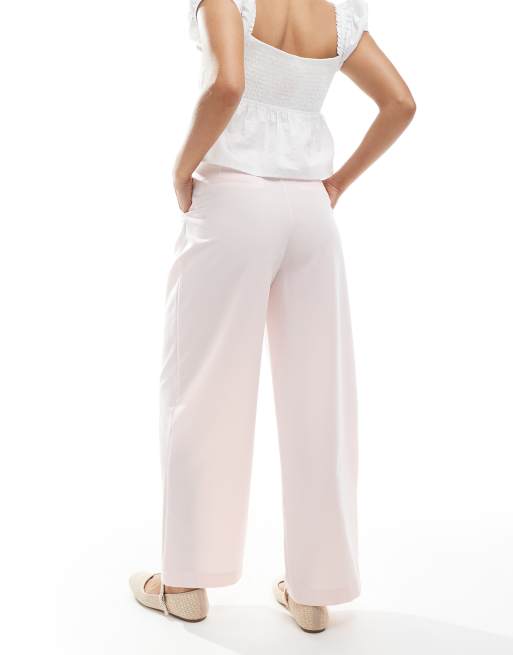 Pantalones de sastre rosas de pernera ancha de Miss Selfridge Petite, 2 de 5