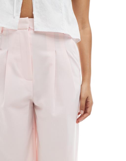 Pantalones de sastre rosas de pernera ancha de Miss Selfridge Petite, 3 de 5