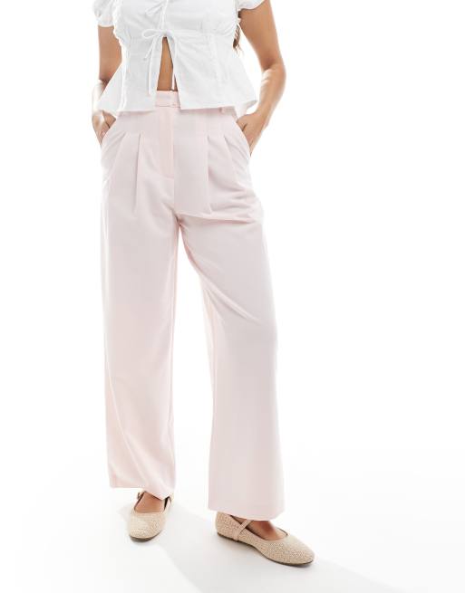 Pantalones de sastre rosas de pernera ancha de Miss Selfridge Petite, 5 de 5