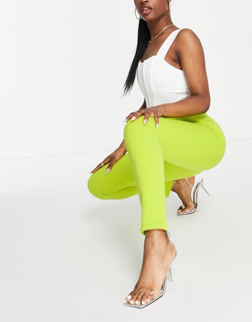 Pantalones de sastre verdes de corte slim de Public Desire (parte de un conjunto)