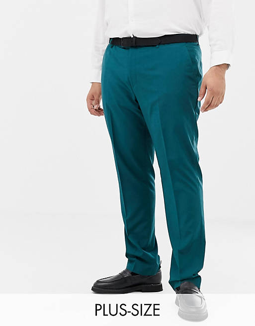 Pantalones de traje ajustados en verde azulado Henderson de Farah