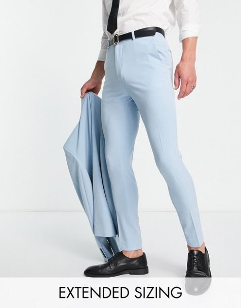 Pantalones de traje gris medio de corte pitillo exclusivos de New Look