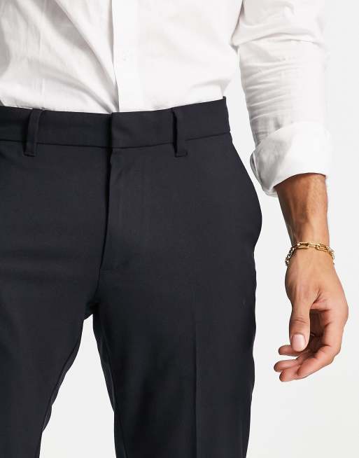 Pantalones de traje azul marino de corte slim de New Look, 4 de 4