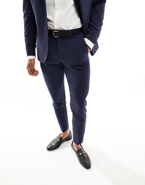 Pantalones de traje azul marino de corte slim de Only & Sons - view 1