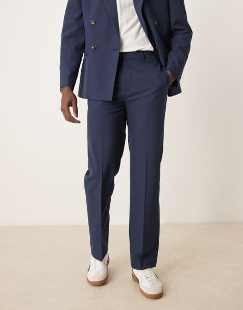 Pantalones de traje azul marino de pernera recta de ASOS DESIGN - view 1