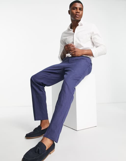 Traje Zapatos Pantalon Azul Marino Pantalones De Traje Azul Marino