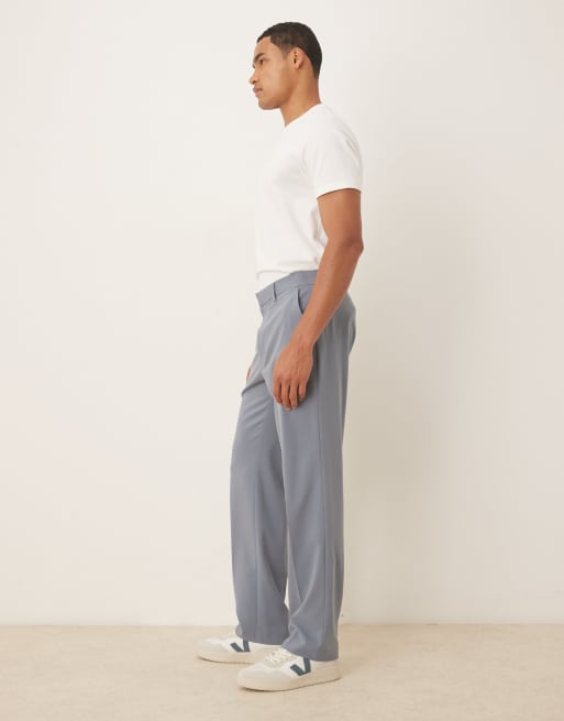 Pantalones de traje azul medio de pernera recta de ASOS DESIGN, 3 de 5