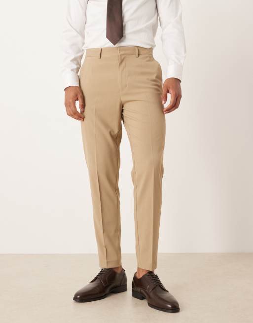 Pantalones de traje beis de corte tapered de ASOS DESIGN, 2 de 5