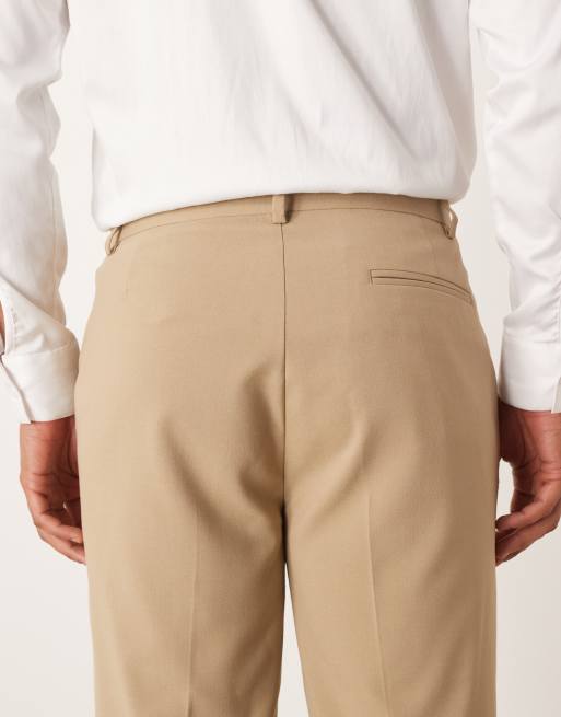 Pantalones de traje beis de corte tapered de ASOS DESIGN, 5 de 5