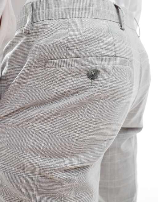 Pantalones de traje beis de mezcla de lino de Jack & Jones Premium, 3 de 5