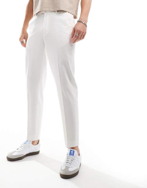 Pantalones de traje blancos de corte tapered de ASOS DESIGN, 5 de 5