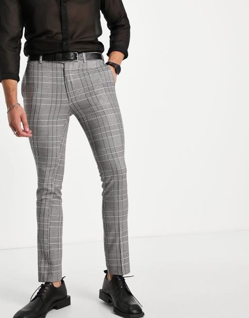 Pantalones de traje capri de corte superpitillo a cuadros de Bolongaro Trevor