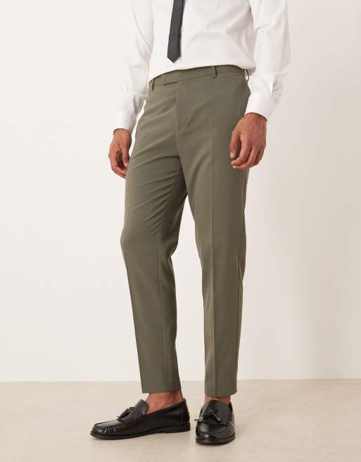 Pantalones de traje caquis de corte tapered de ASOS DESIGN, 2 de 5