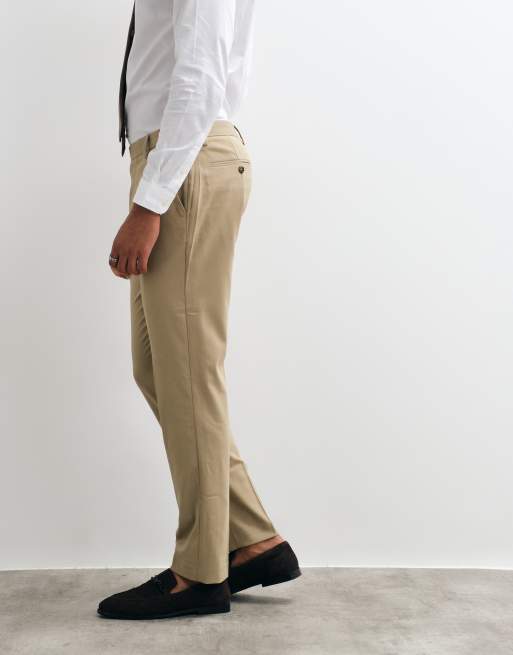 Pantalones de traje color piedra de corte slim de ASOS DESIGN, 4 de 5