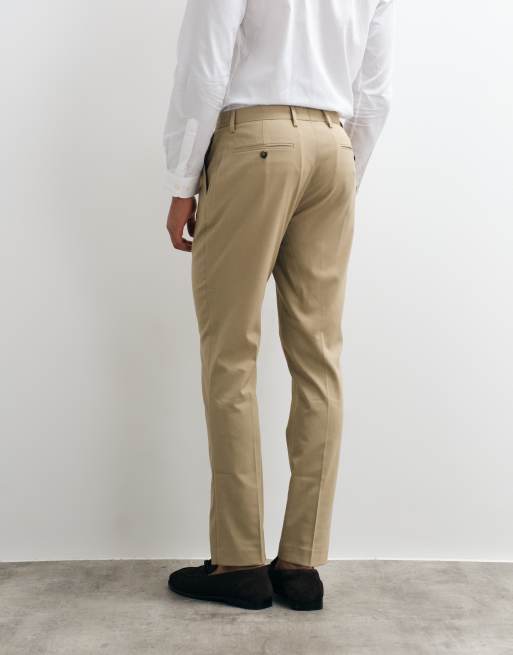 Pantalones de traje color piedra de corte slim de ASOS DESIGN, 5 de 5