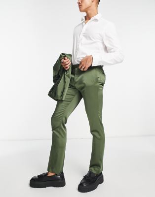 Pantalones de traje color salvia Draco de Twisted Tailor