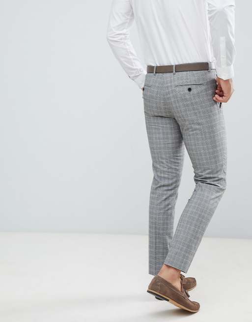 Pantalon traje cuadros online hombre