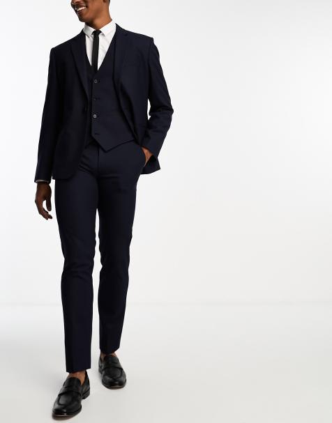 Pantalones de traje de corte slim en azul marino de ASOS DESIGN - view 1