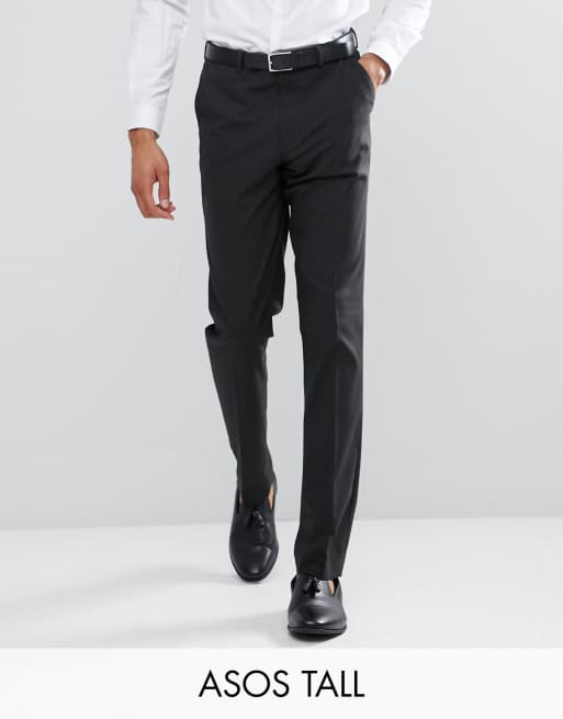 Pantalones de traje de corte slim en color antracita de ASOS TALL
