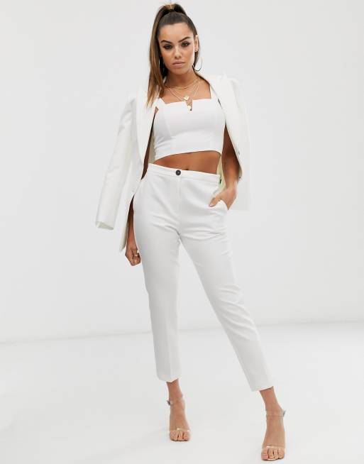 Traje blanco con cintura marcada Pop de ASOS DESIGN, 3 de 3