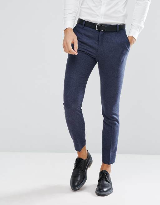 cantidad de ventas dedo césped Pantalones de traje de corte slim en mezcla de lana italiana de Selected  Homme | ASOS