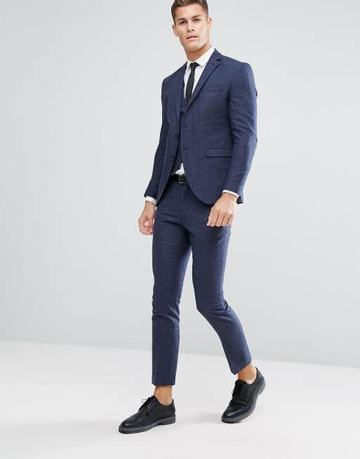 Pantalones traje de slim en mezcla lana italiana de Selected Homme | ASOS