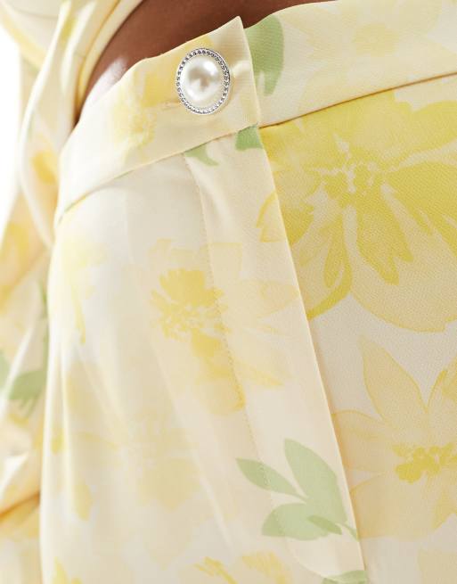 Pantalones de traje de sastre con estampado floral de ASOS LUXE Curve (parte de un conjunto), 4 de 5