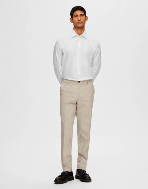 Pantalones de traje en color arena de Selected Homme - view 1