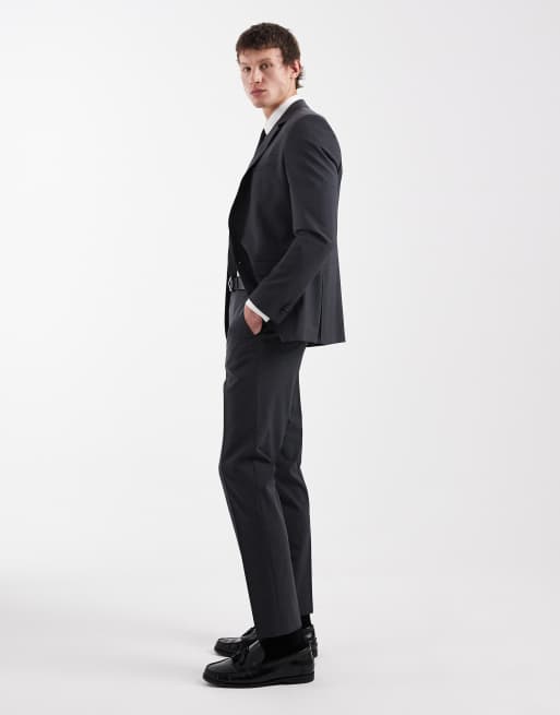 Pantalones de traje gris oscuro de corte slim Arti Hesten de HUGO Red (parte de un conjunto), 2 de 5