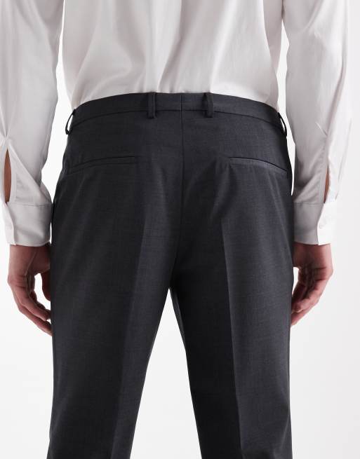 Pantalones de traje gris oscuro de corte slim Arti Hesten de HUGO Red (parte de un conjunto), 4 de 5