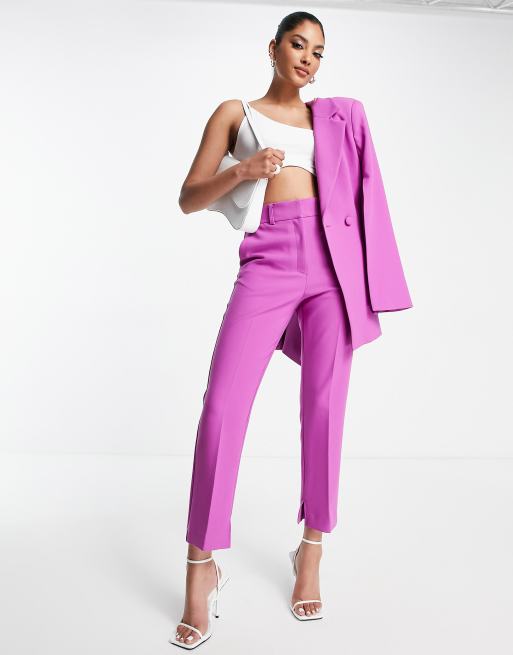 Pantalones de traje morado orquídea de corte cigarette slim de ASOS DESIGN