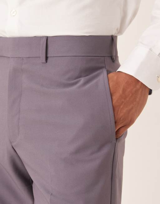 Pantalones de traje morados de pernera recta de ASOS DESIGN, 3 de 5