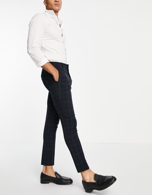 Pantalones de traje muy ajustados con estampado de cuadros escoceses Blackwatch de ASOS DESIGN