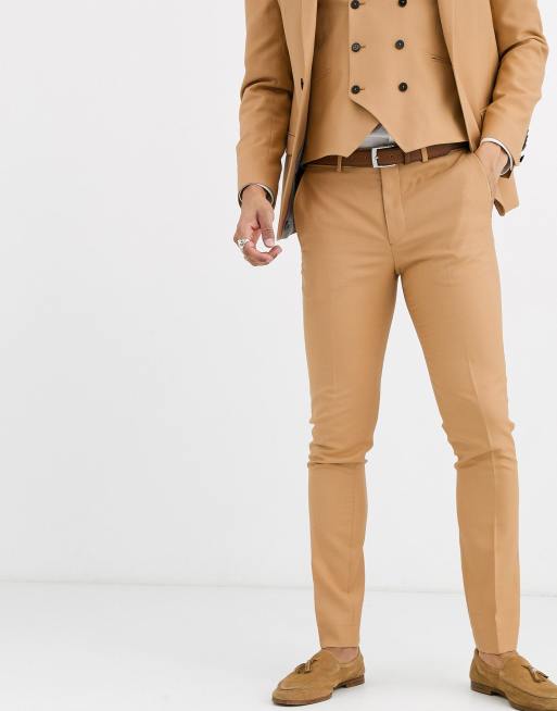 Traje de corte muy ajustado en camel de Twisted Tailor , 4 de 4