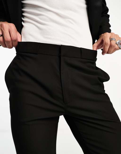 Pantalones de traje negros de corte acampanado entallado de ASOS DESIGN, 3 de 5