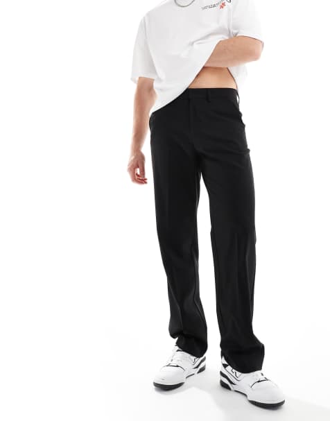 Pantalones de traje negros de corte recto de ASOS DESIGN - view 1