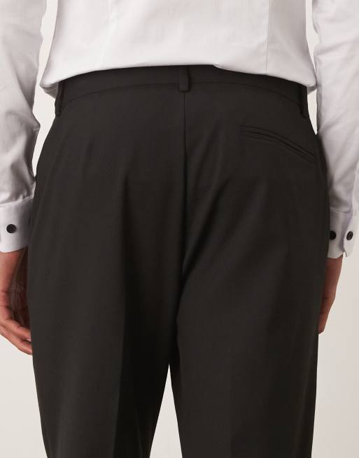 Pantalones de traje negros de corte tapered de ASOS DESIGN, 5 de 5