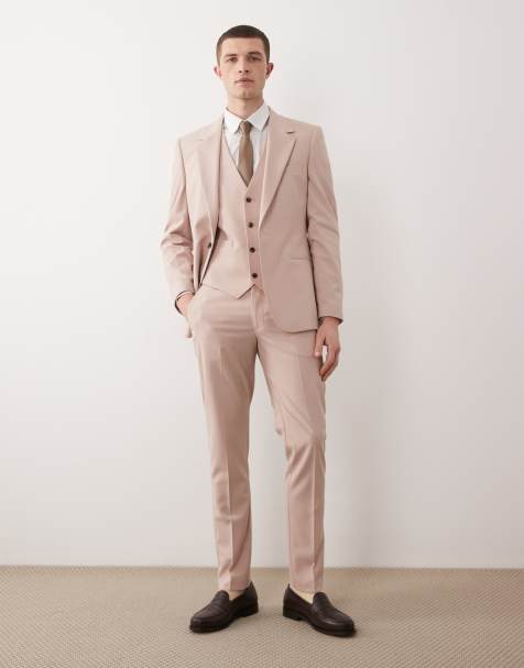 Pantalones de traje rosa empolvado de corte pitillo de ASOS DESIGN - view 1