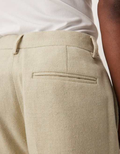 Pantalones de traje verde claro de corte recto de mezcla de lana de ASOS DESIGN, 5 de 5