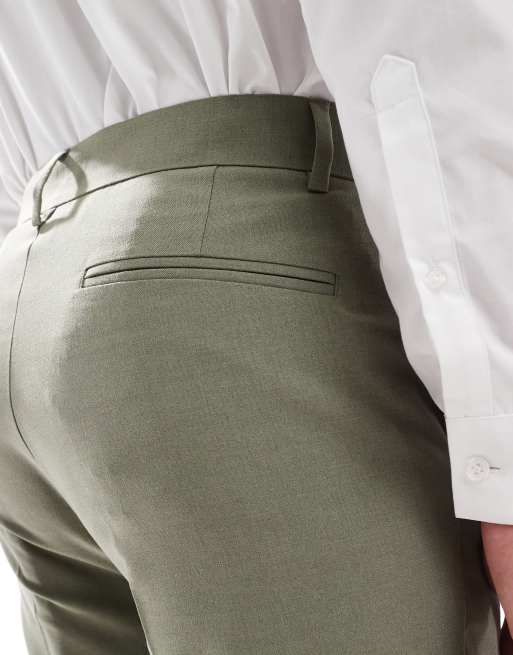 Pantalones de traje verde oliva de corte tapered de ASOS DESIGN, 5 de 5
