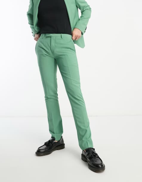 Pantalones de traje verde pistacho Buscot de Twisted Tailor - view 1