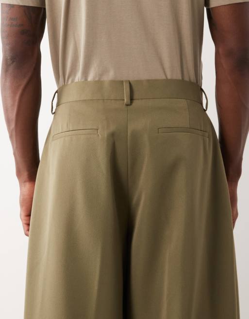 Pantalones de traje verde polvoriento de corte barrel de ASOS DESIGN, 5 de 5