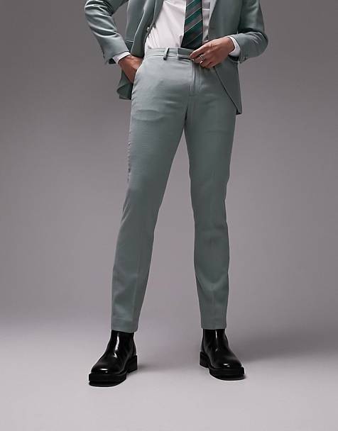 Pantalones TOPMAN de Tejido sintético de color Gris para hombre pantalones de vestir y chinos de Pantalones de vestir Hombre Ropa de Pantalones 