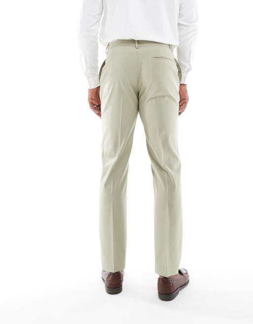 Pantalones de traje verde salvia de corte slim de ASOS DESIGN, 5 de 5
