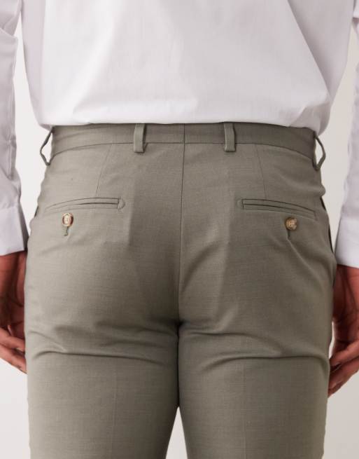 Pantalones de traje verde salvia de corte slim de Jack & Jones, 4 de 5