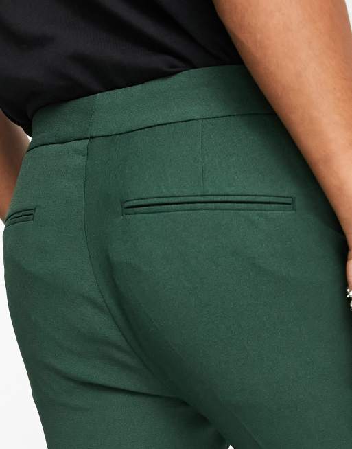 Pantalones de traje verdes de corte acampanado entallado de ASOS DESIGN, 3 de 5