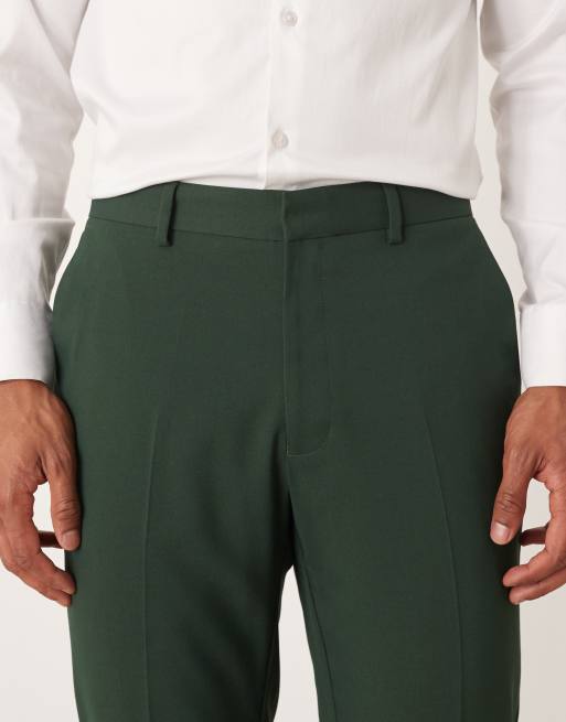 Pantalones de traje verdes de corte slim de ASOS DESIGN, 4 de 5