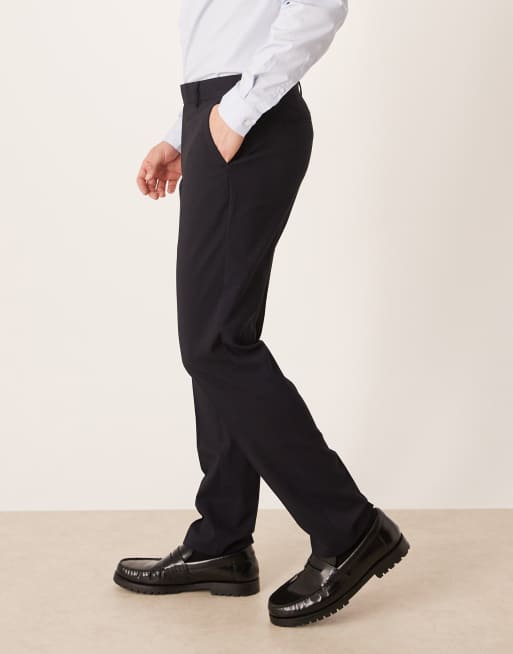 Pantalones de vestir azul marino de corte slim de ASOS DESIGN, 3 de 5