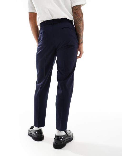Pantalones de vestir azul marino de corte tapered de ASOS DESIGN, 2 de 5