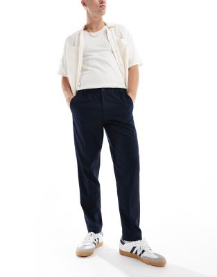 Pantalones de vestir azul marino de sarga de Ben Sherman